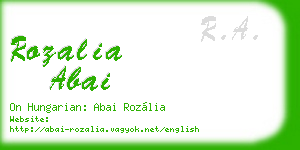 rozalia abai business card